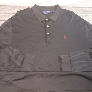 Polo Golf Ralph Lauren 100% Pima Cotton Size XL Black Long sleeve